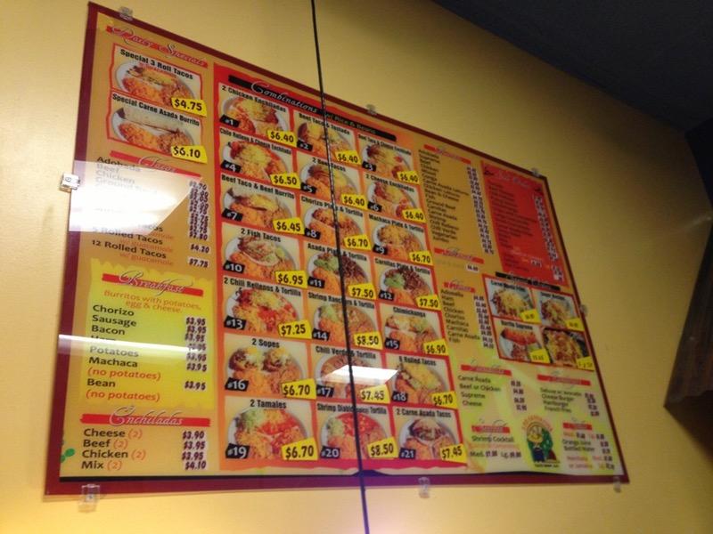 Menu at Los Favoritos Taco Shop restaurant, Chandler, S Gilbert Rd # 8