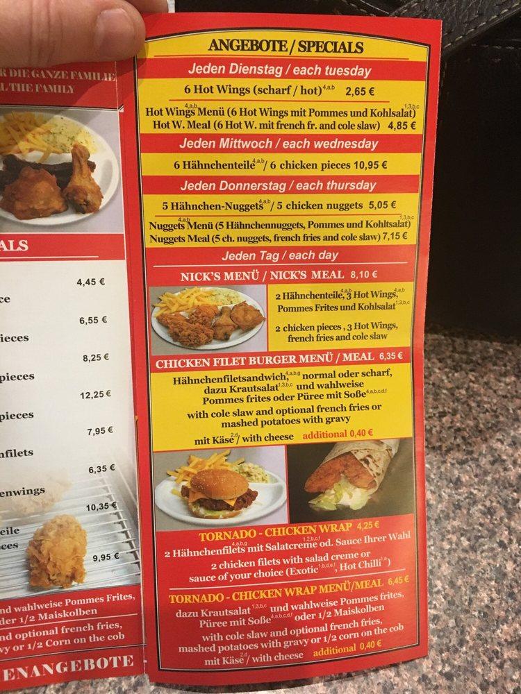 Menu at Nick's Southern Fried Chicken & Ribs fast food, Kaiserslautern