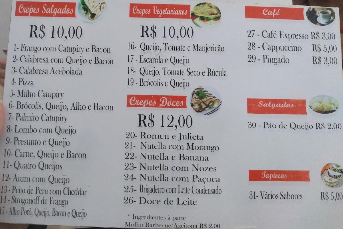 Carta Del Restaurante Ed Crepes Sao Sebastiao Da Grama