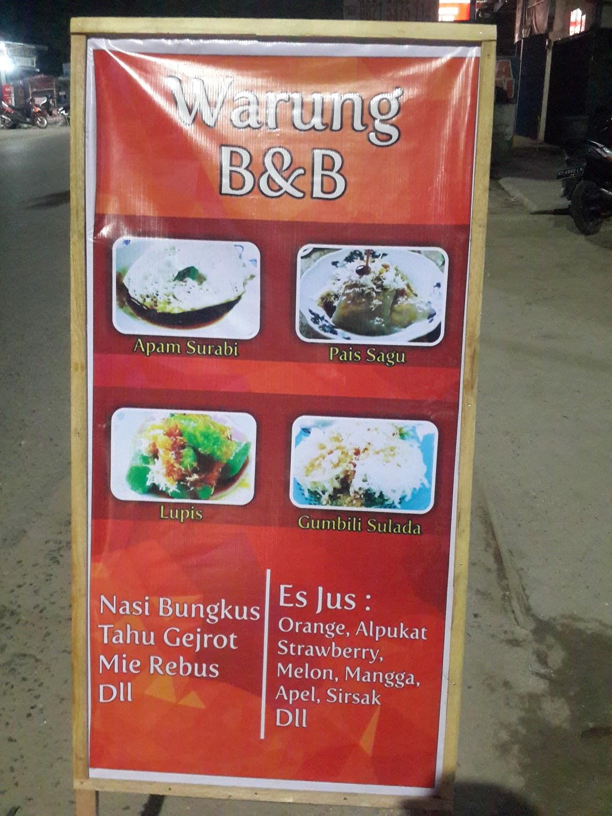 Menu At Warunk B&B Kuliner Khas Banjar Cafe, Banjarmasin