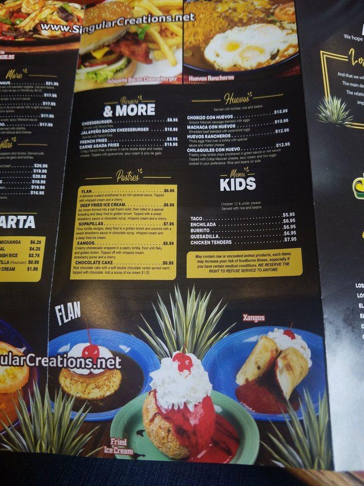 Menu at Los Dos Compadres II restaurant, Washougal, E St