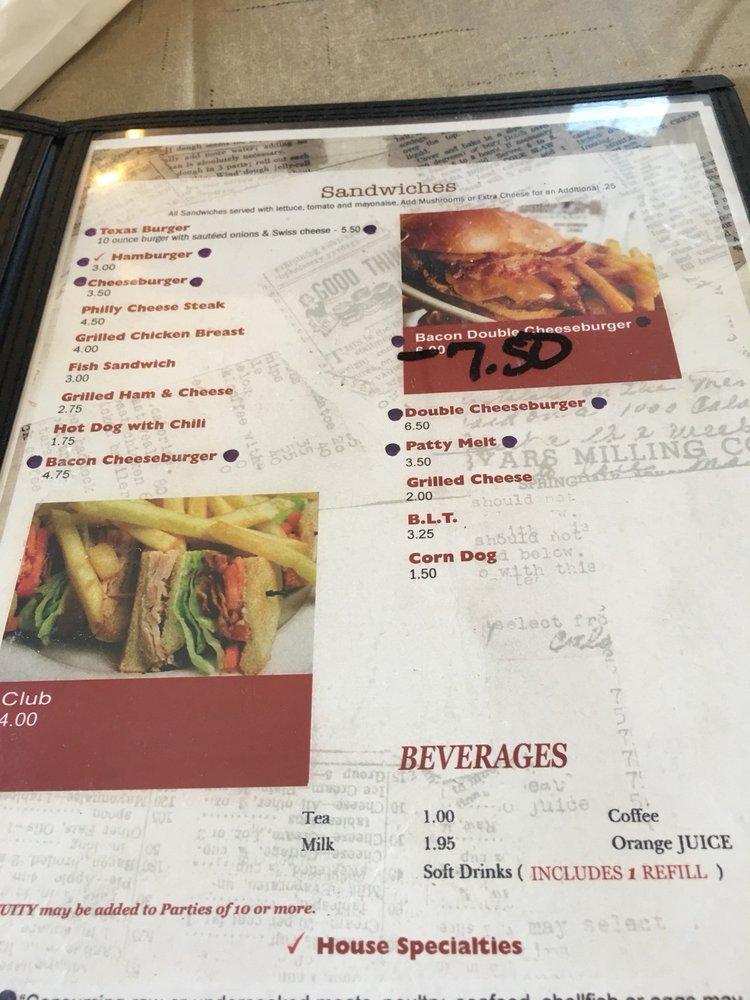 Menu at Baileyton Restaurant, Baileyton