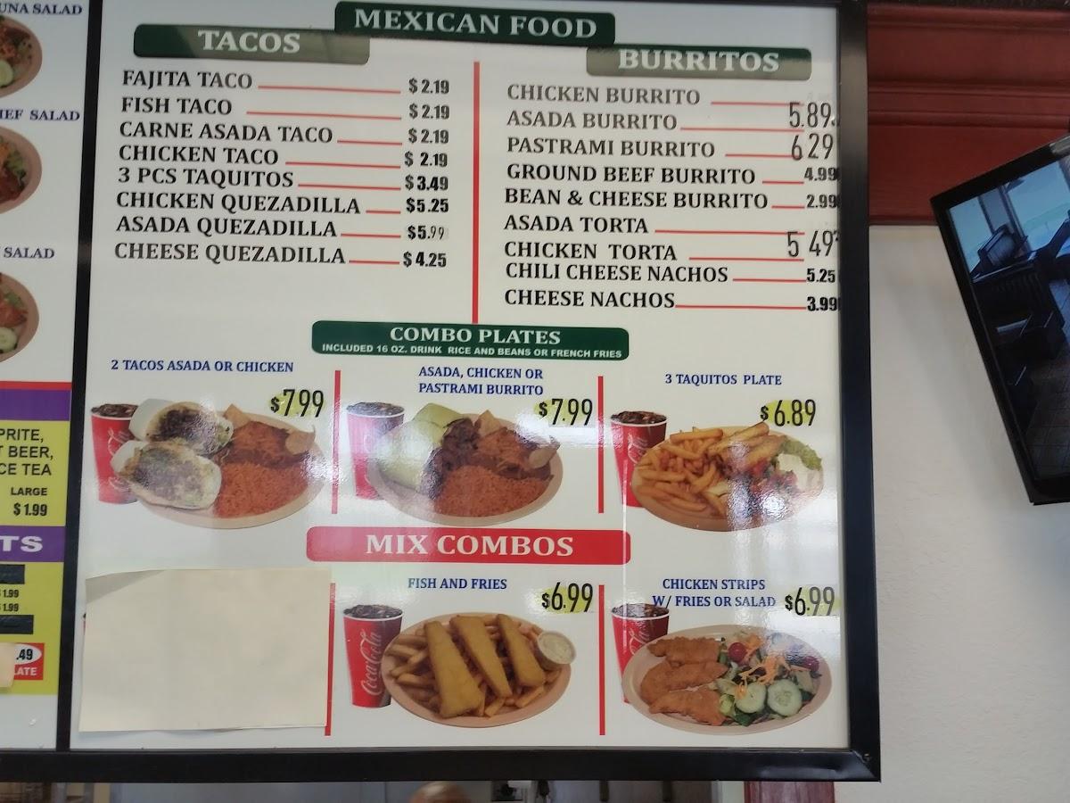 Menu at Luis Burgers restaurant, Bakersfield