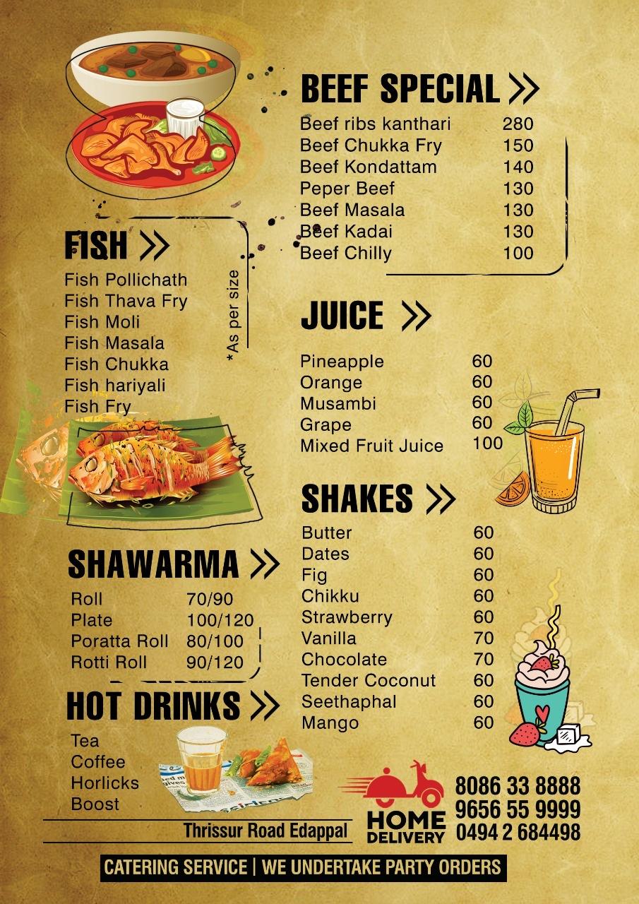 Shenzy Park menu