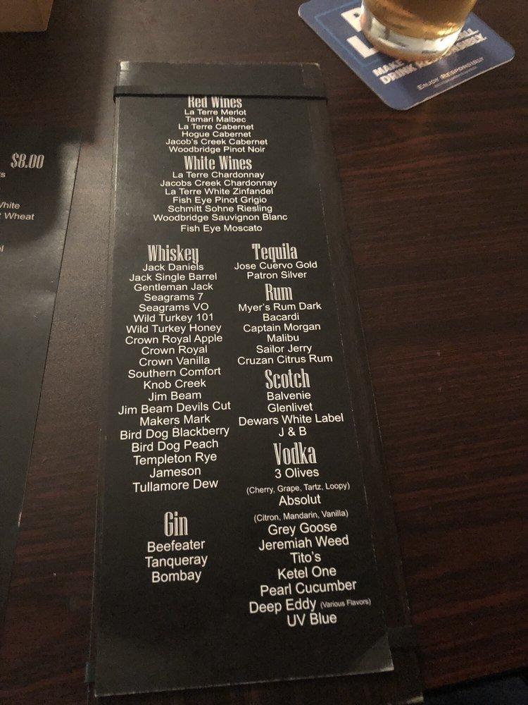 Menu at Pacific Brew Haus pub & bar, Pacific