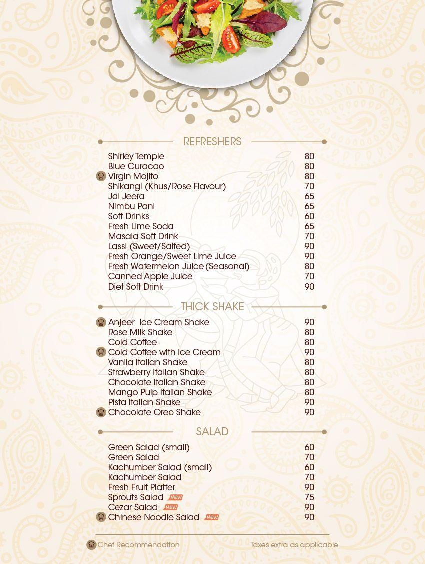 Menu at Kaveri Restaurant, Ranchi, Shop 9-11