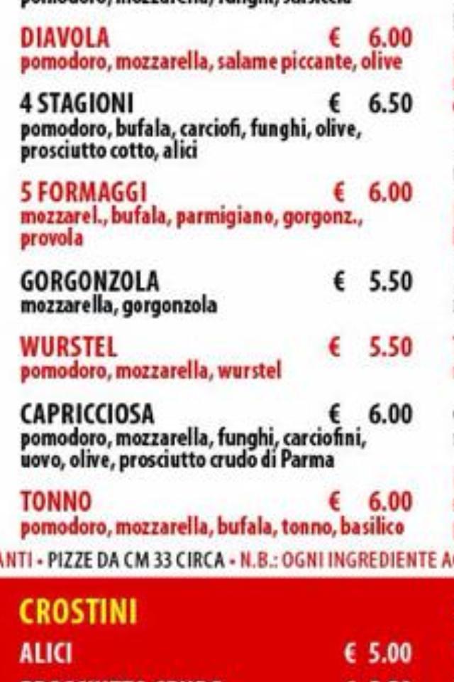 Menu di Party Pizza 