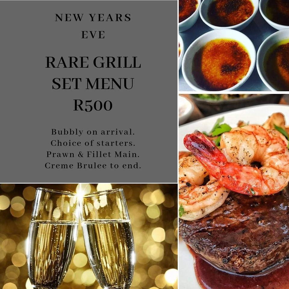Menu at Rare Grill restaurant, Cape Town