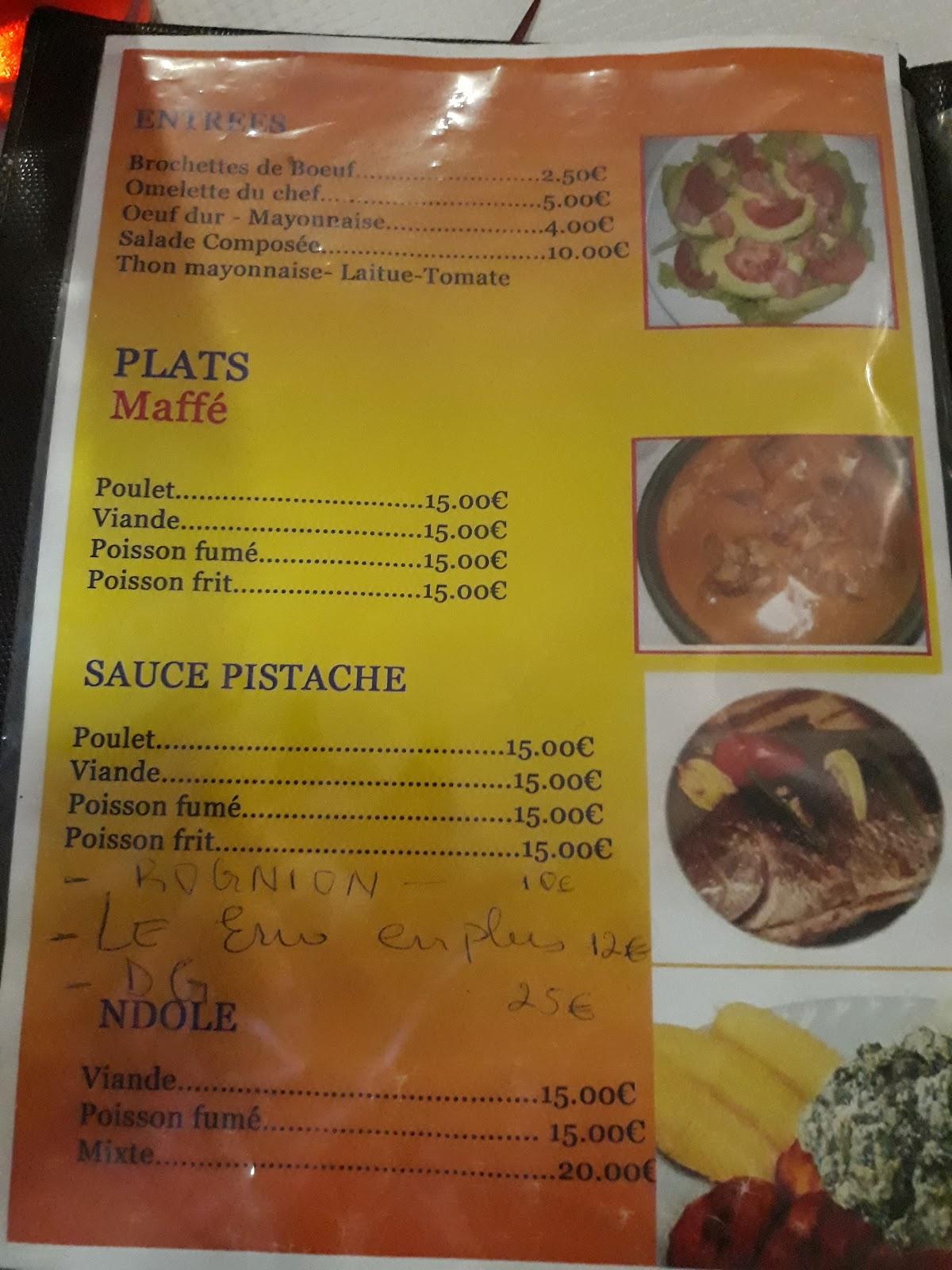 Menu de Restaurant CHEZ MICH