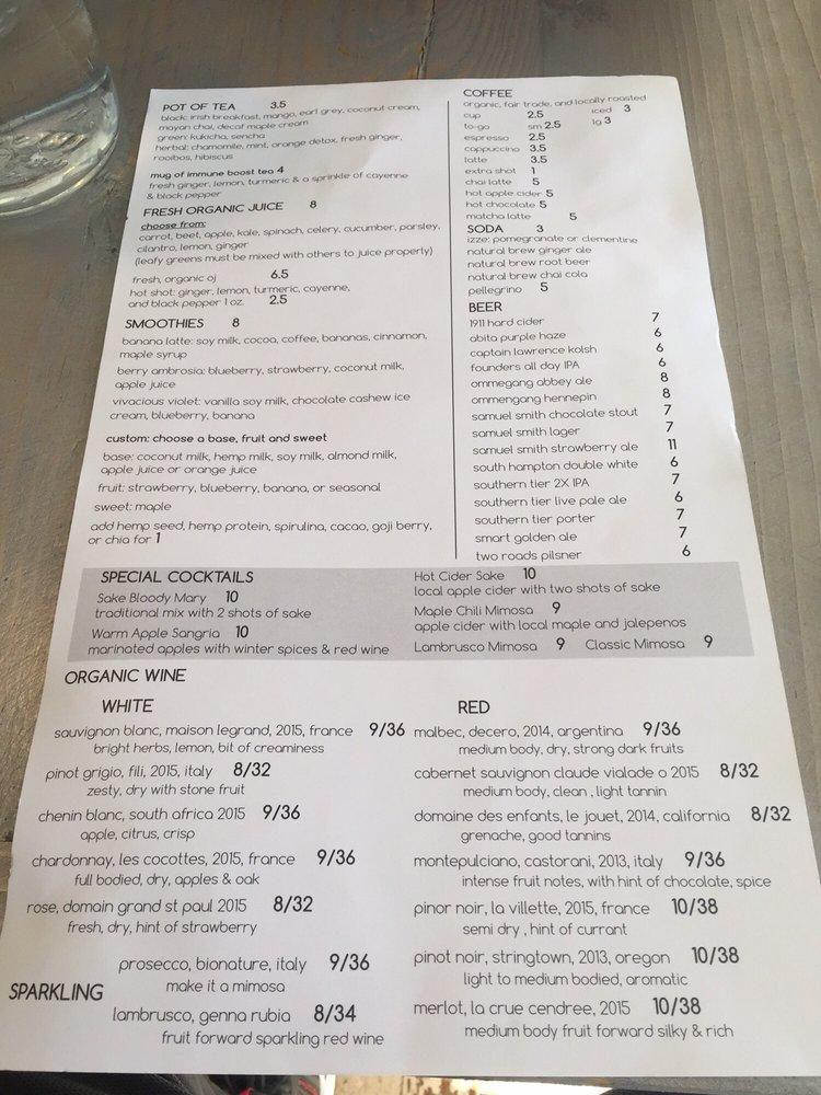 Menu at Garden Cafe Woodstock, Woodstock