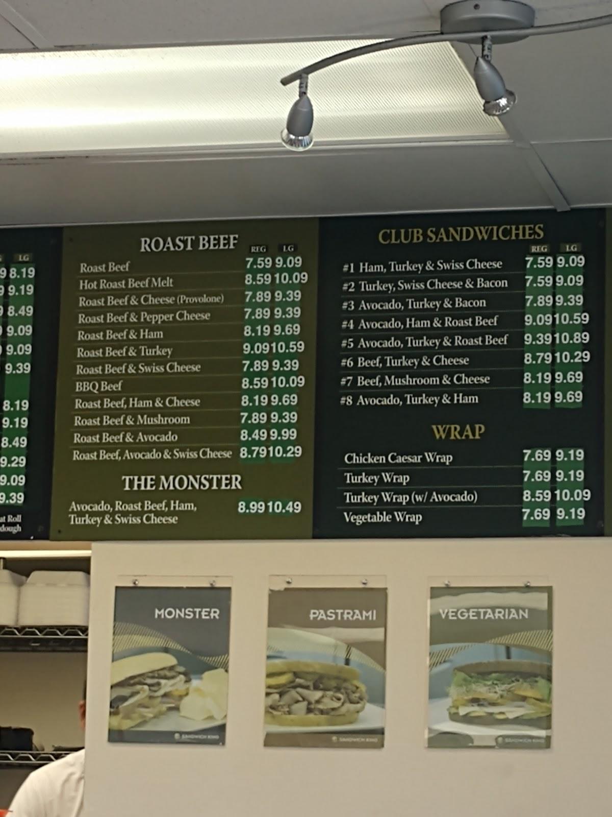 Carta del restaurante Sandwich King, Irvine