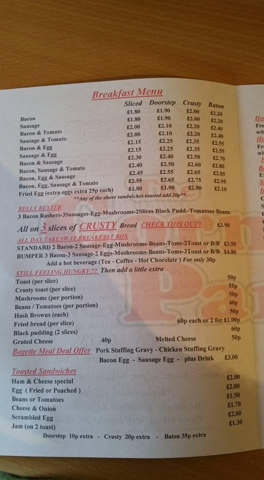 Menu at The Corner Pantry fast food, Tipton