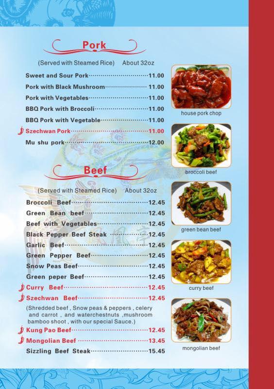 Menu at Phoenix Pavilion Chinese Restaurant, Stanwood