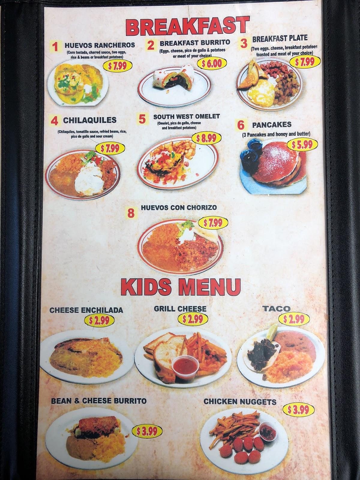 Menu at Nico's Restaurant, Salt Lake City