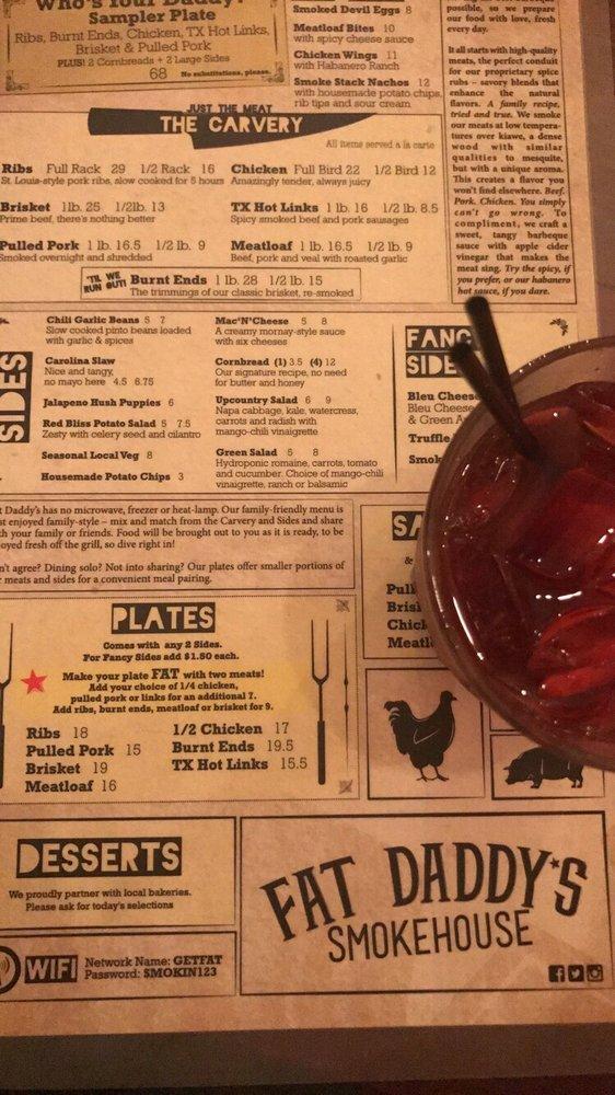 Menu at Fat Daddy's Smokehouse BBQ, Kihei