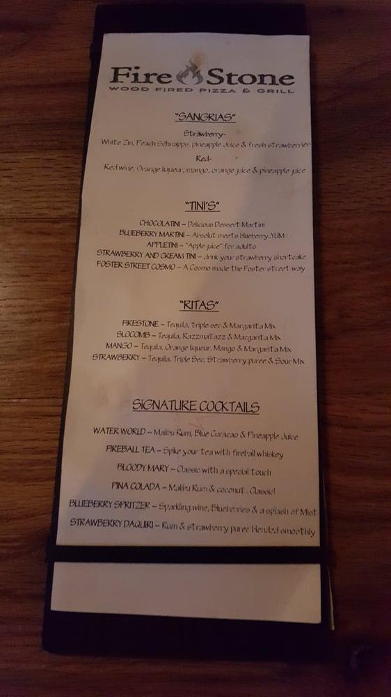 Menu at Fire Stone Wood Fired Grill pub & bar, Dothan