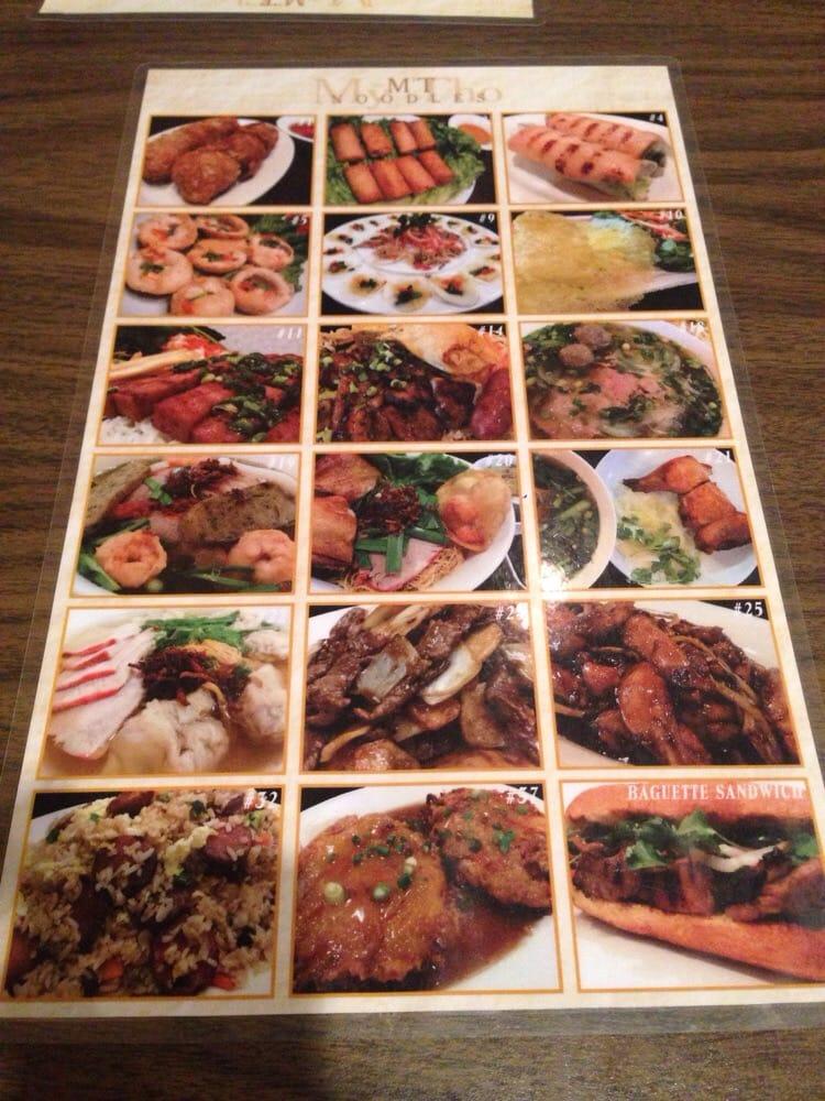 Menu at MT Noodles restaurant, Brooklyn Park