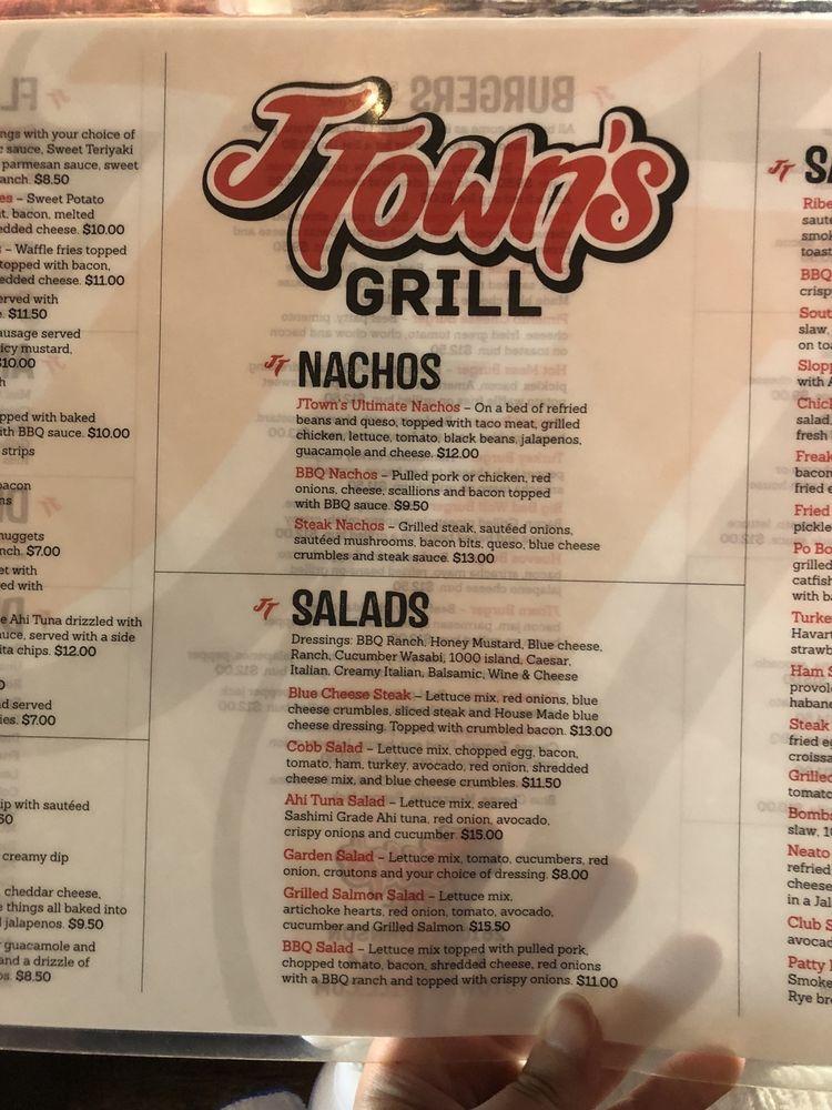 Menu at JTown's Grill pub & bar, Jonesboro
