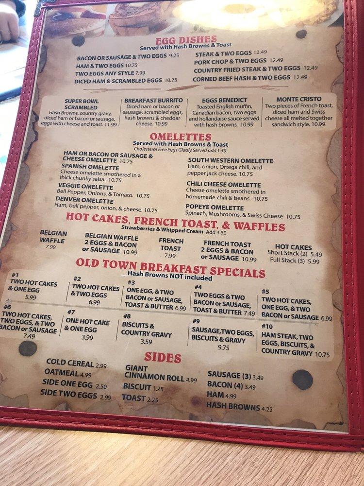 Menu at Swing Inn Cafe, Temecula