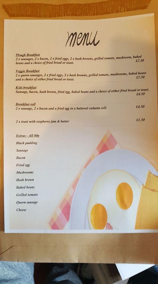 Menu at The Plough Inn pub & bar, Holford, Back Lane