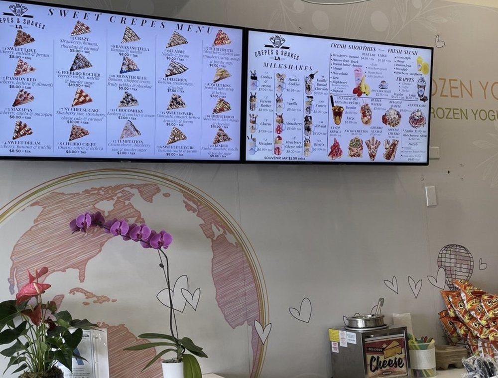 Menu at Crepes n shakes LA, Bell Gardens