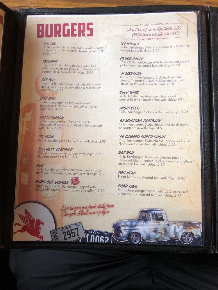 Menu at Rides Bar & Grill, Fort Dodge