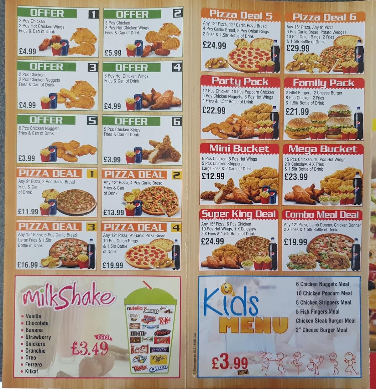 Menu at King's Corner pub & bar, Gloucester
