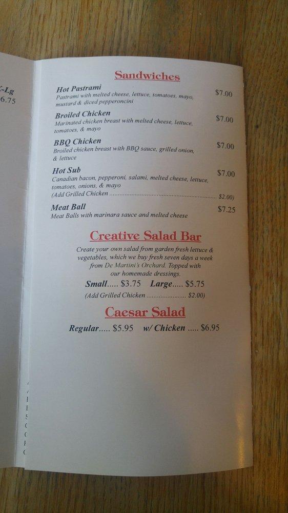 Menu at Skip's Place Pizza pizzeria, Los Altos