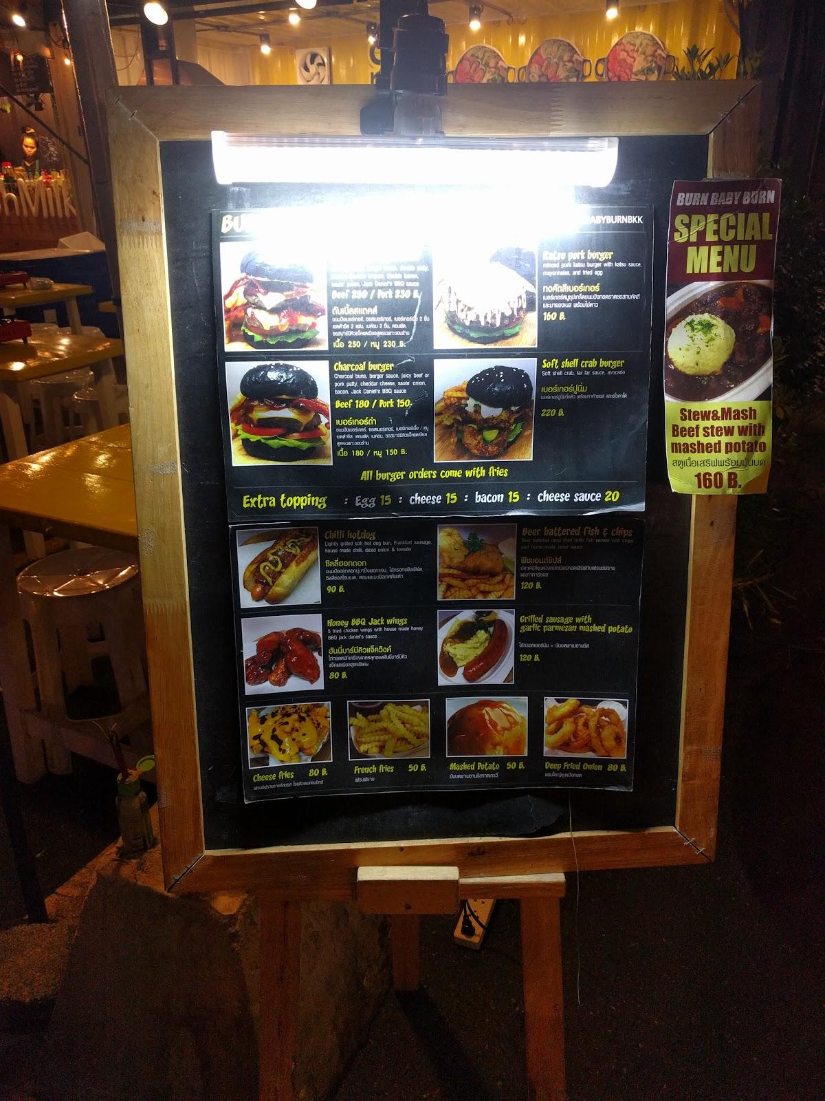 Menu at Burger King - The Street Ratchada restaurant, Bangkok