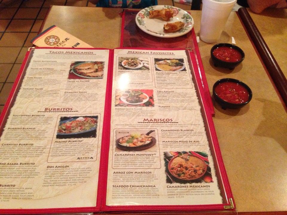 Menu at Azteca D'Oro Mexican Restaurant OBT, Orlando, S Orange Blossom Trl