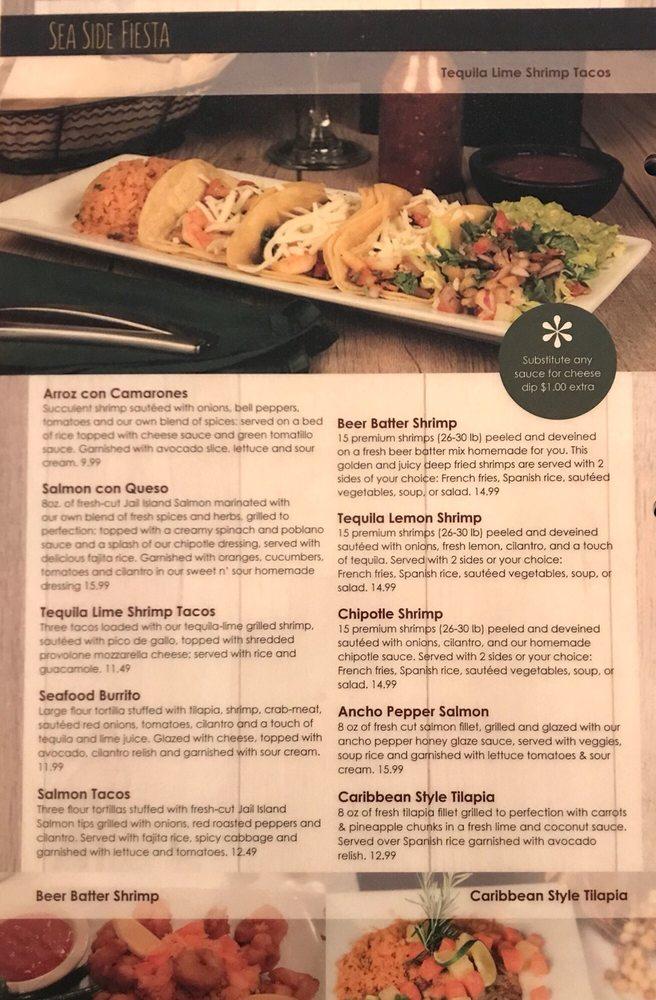 Menu at Tequila Sunrise Mexican Restaurant, Fishers