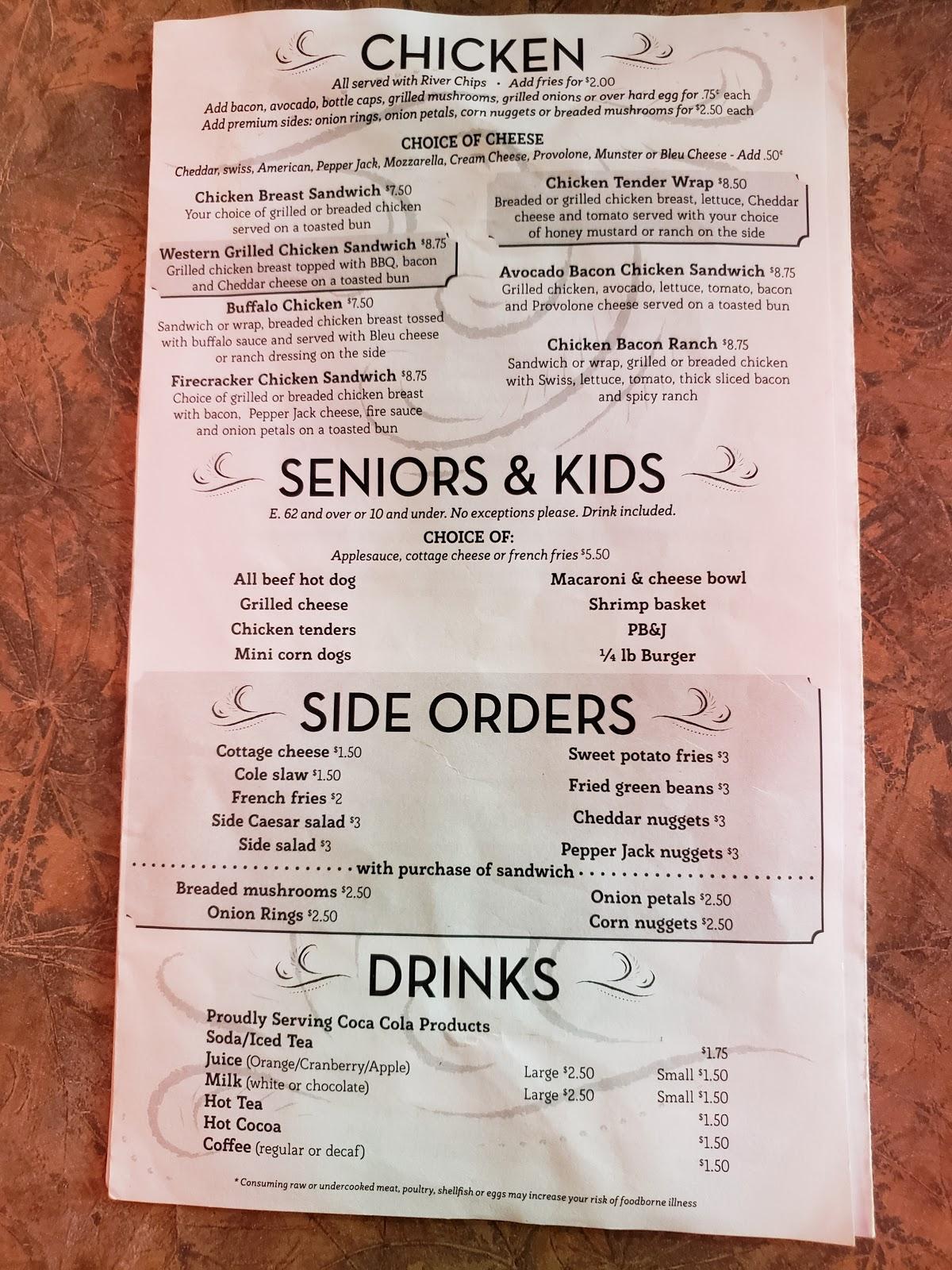 Menu at The Main Street Pub, Monticello