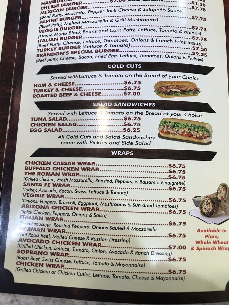 Menu At Brandon s Coffee Shop Cafe Bloomfield