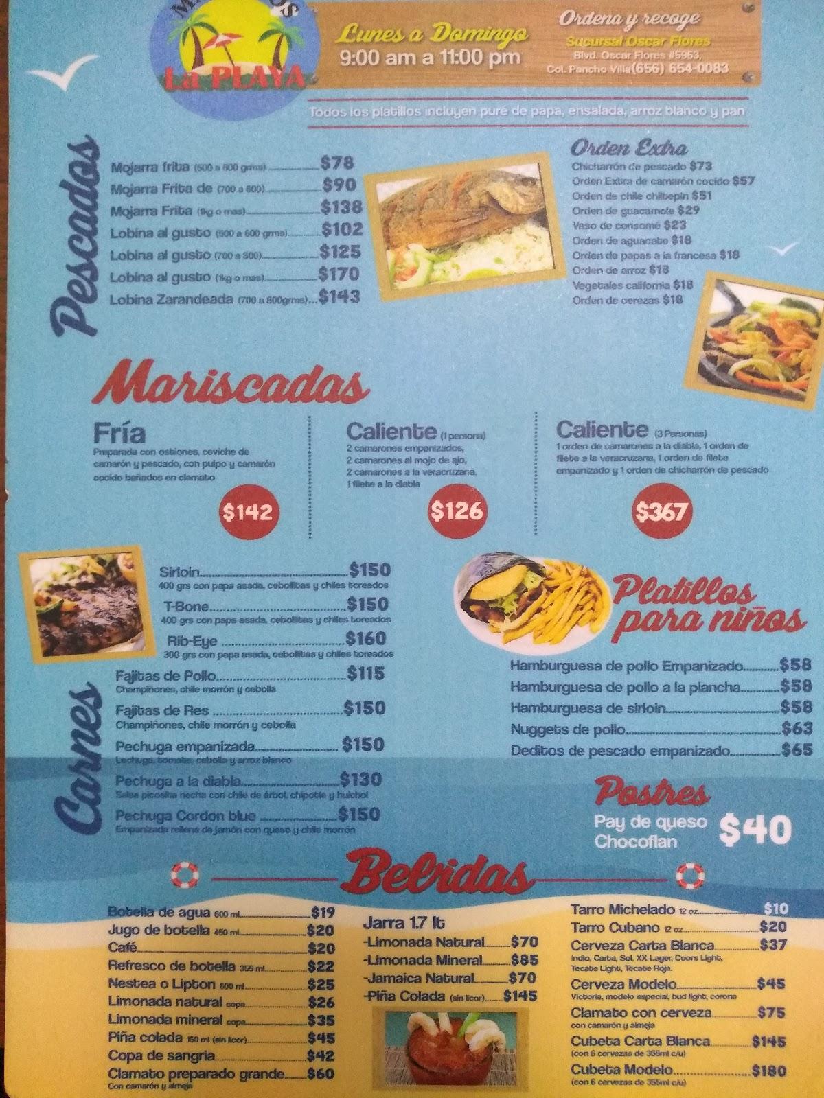 carta-del-restaurante-mariscos-la-playa-suc-henequen-ciudad-juarez