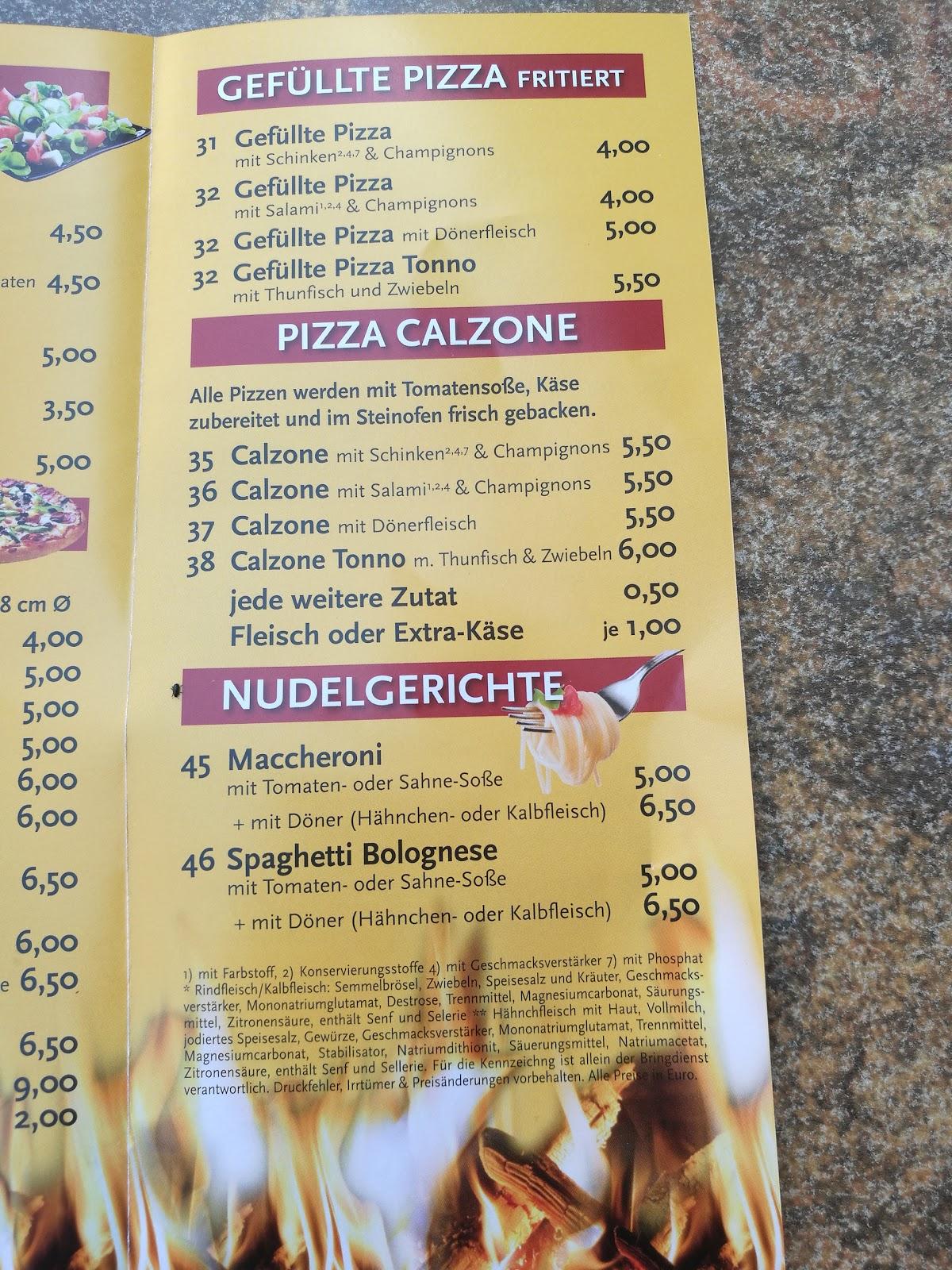 Menu at Ali Baba Döner Imbiss und Pizzeria, Hamelin