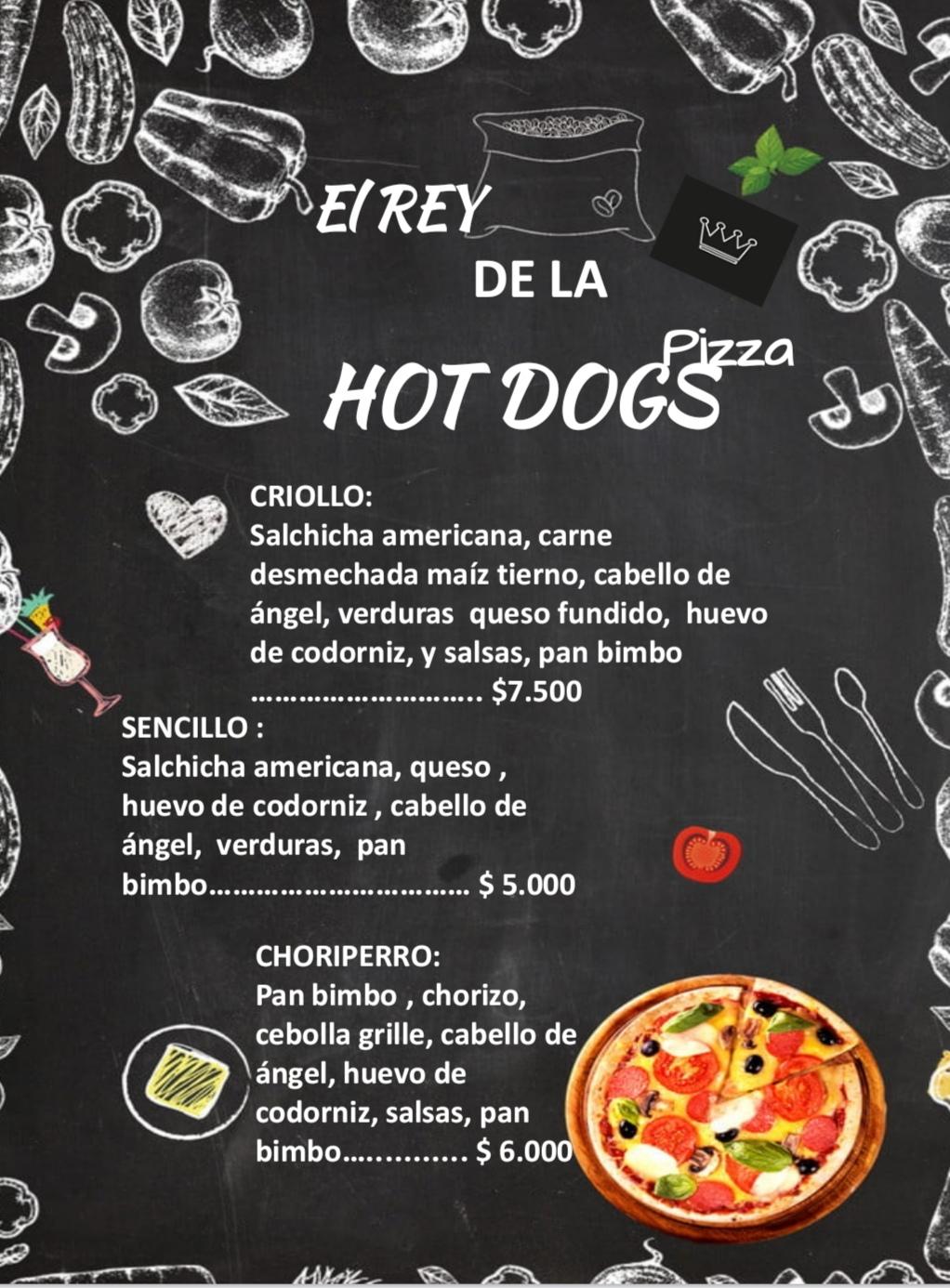 Carta de Pizzería El Rey de La Pizza, Fusagasugá