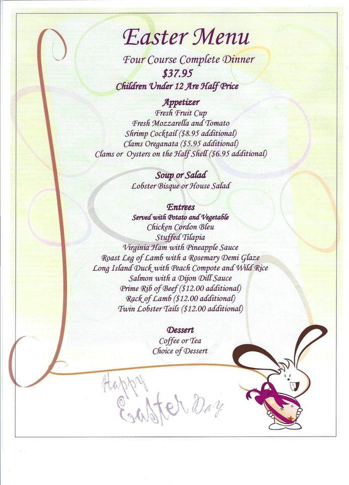 Menu at Locust Valley Inn restaurant, Locust Valley