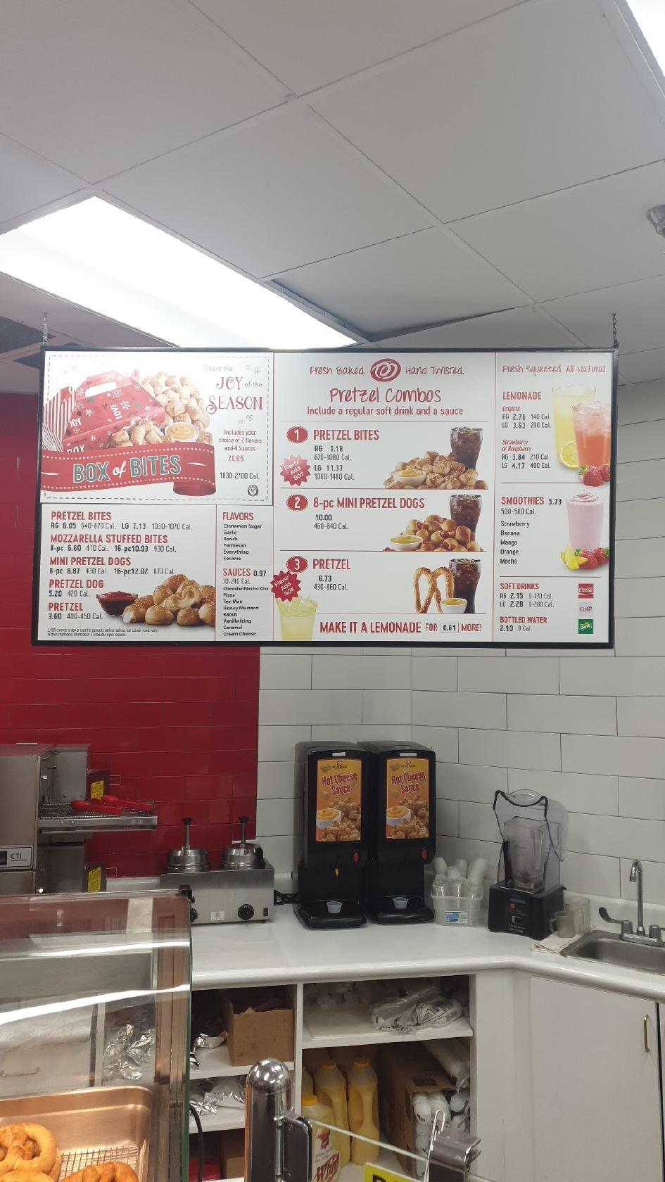 Menu at Pretzelmaker, El Paso, 6101 Gateway Blvd W D 7