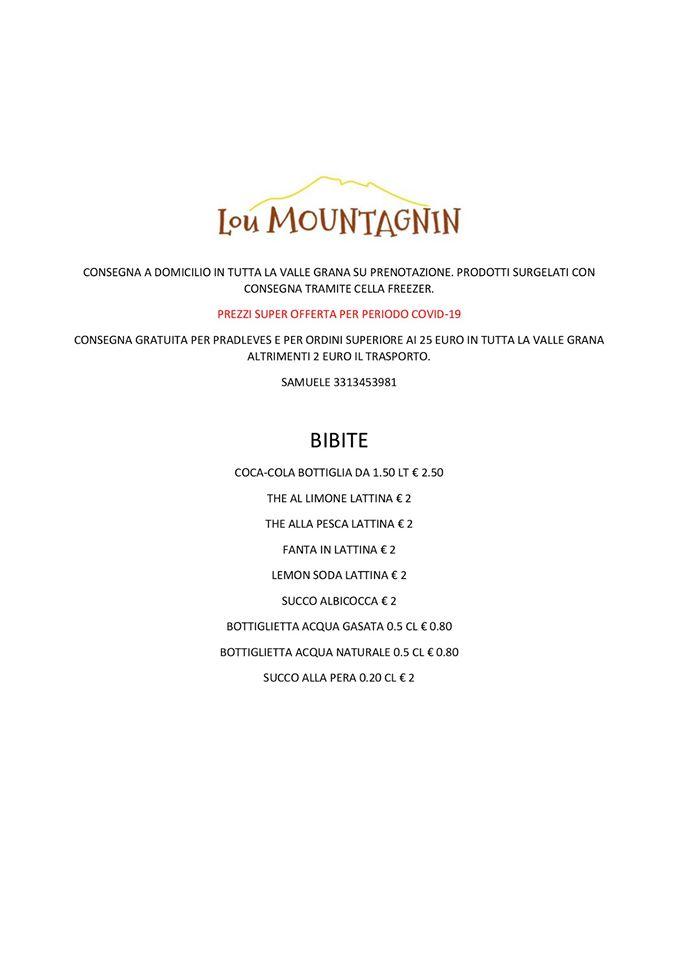 Menu di Pizzad'Oc Pradléves 