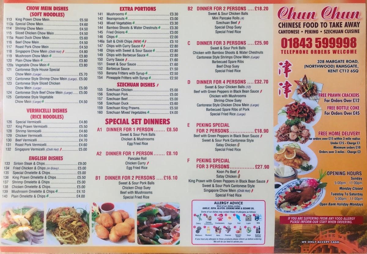 Menu At Chun Chun Fast Food Ramsgate   R118 Chun Chun Menu 2021 08 1 