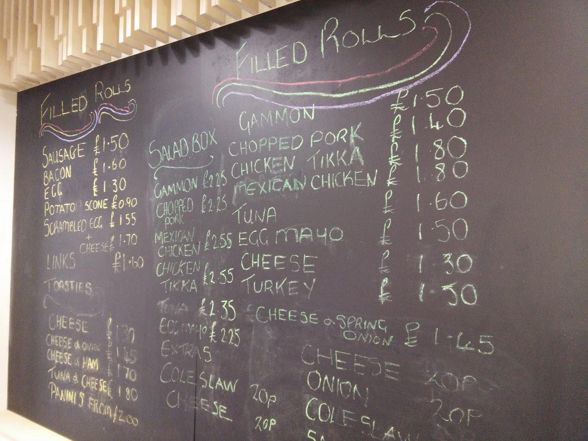 Menu at Main Street Bakery, Beith