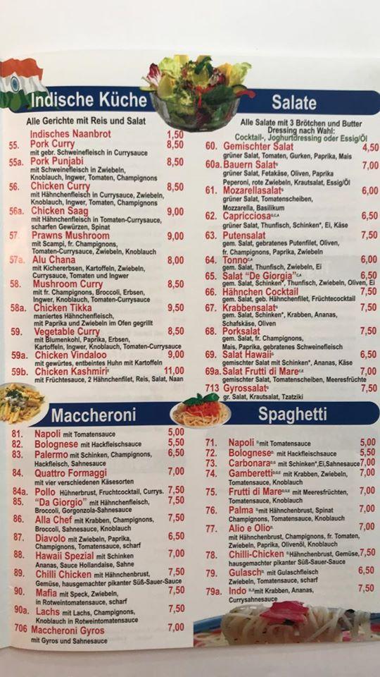 Speisekarte von Pizzeria Da Krefeld, Krefeld