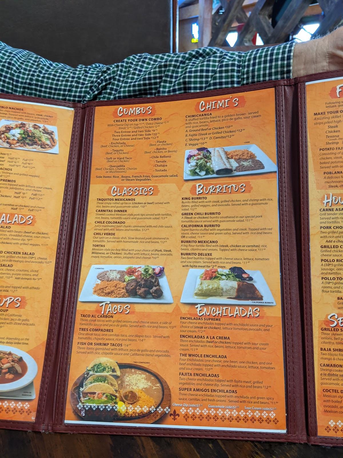 Menu at Amigos Mexican Family Restaurant, Monroe
