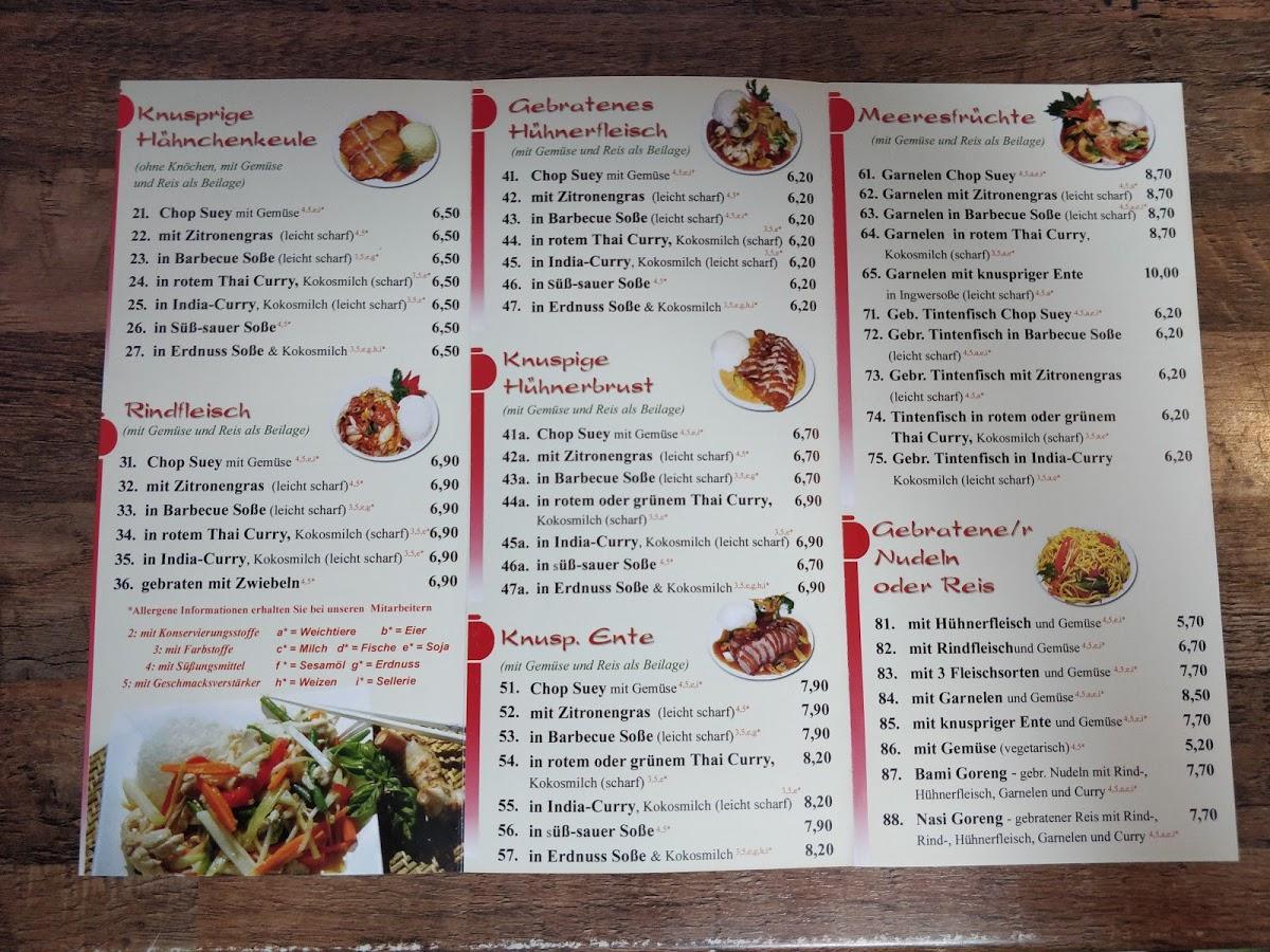 Speisekarte von Asia Imbiss Fernost Garten pub & Bar, Friedrichshafen
