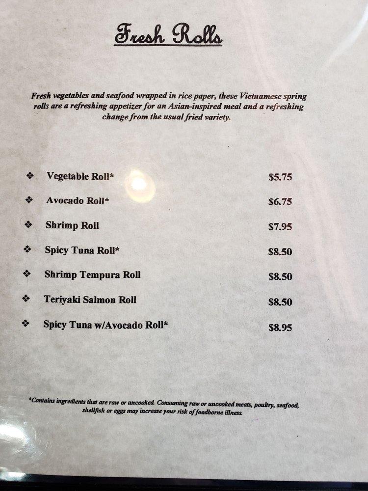 Menu at E Noodles & Co. restaurant, Myrtle Beach