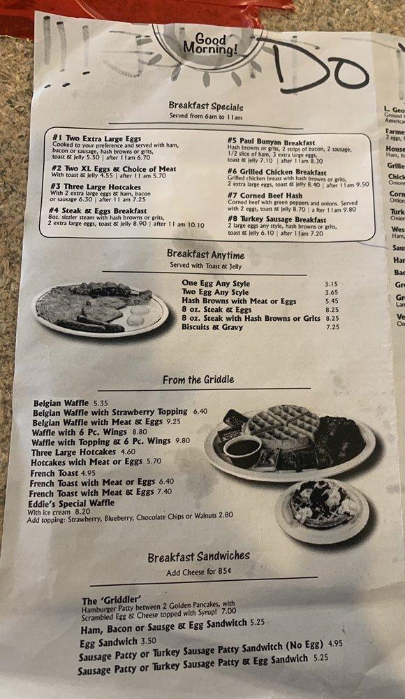 Menu at L George's Coney Island restaurant, Southfield, Northwestern Hwy