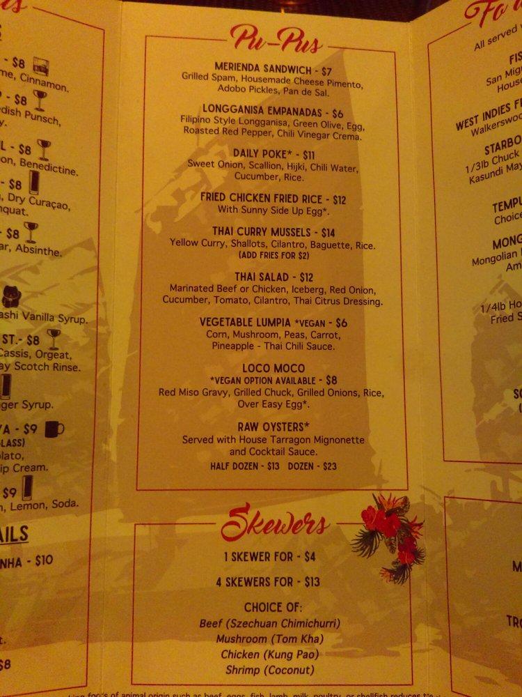 Menu at Starboard Tack pub & bar, Las Vegas