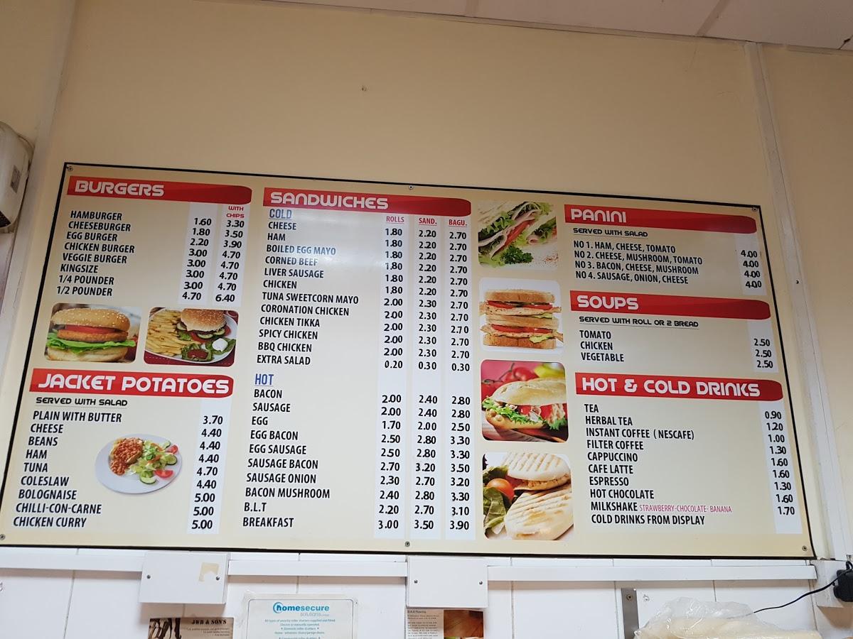Menu at Eagle Cafe, Brentwood