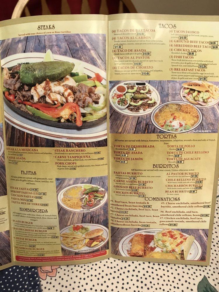 Carta del restaurante Taqueria Jalisco Mexican Grill, Aurora, E Hampden Ave Ste 132