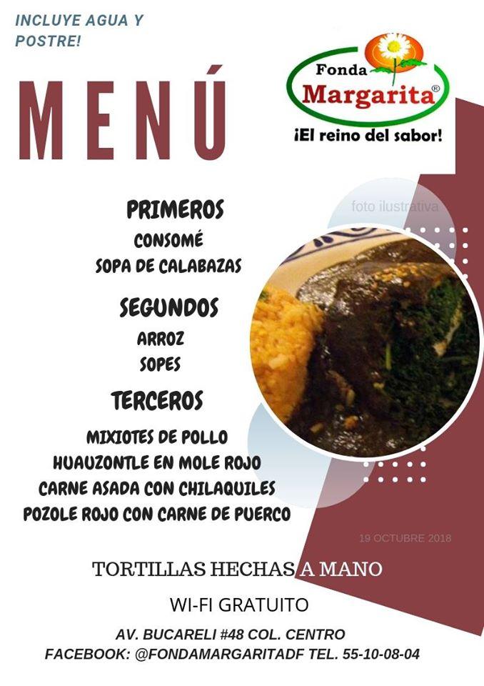 Restaurante Fonda Margarita, El reino del sabor, Ecatepec, Bucareli 48 -  Carta del restaurante y opiniones